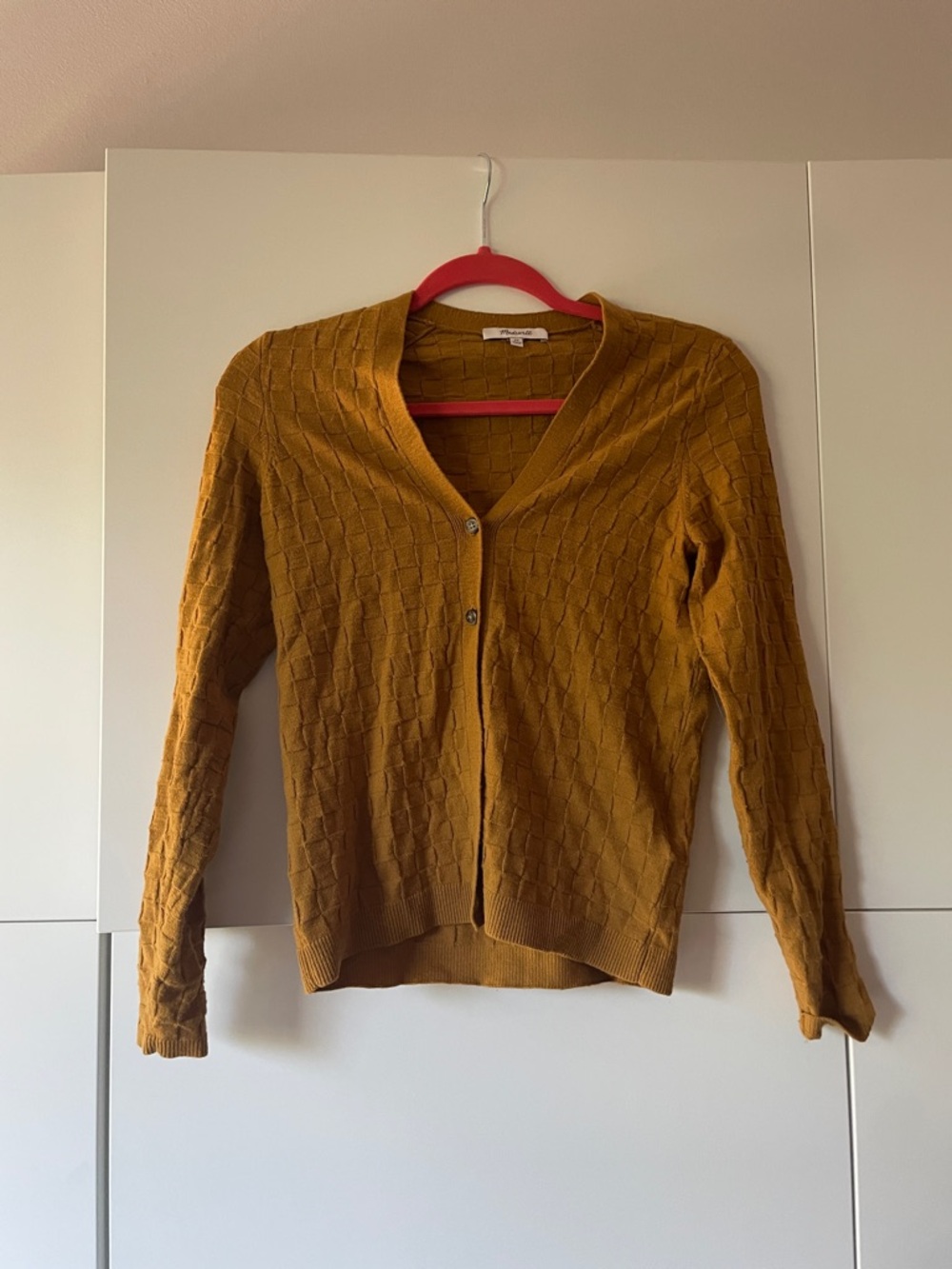 Madewell  Button-Front Cable Knit Cardigan